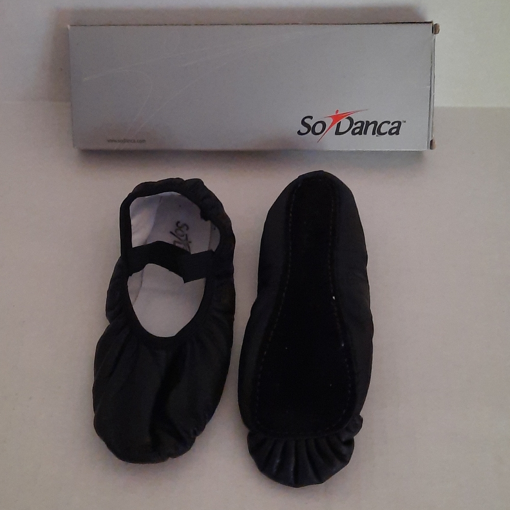 So Danca black ballet shoes
